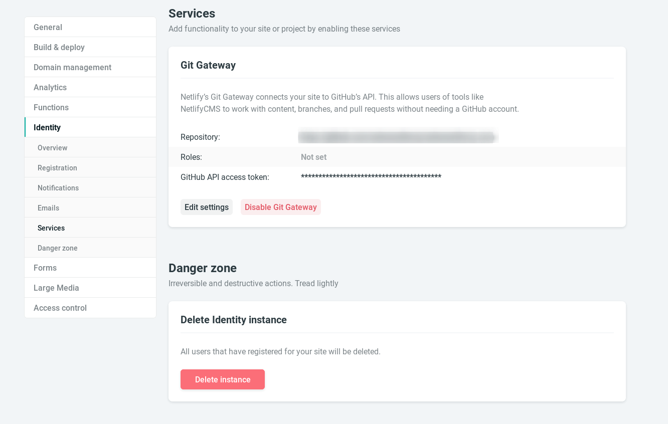 Enable Netlify Identity